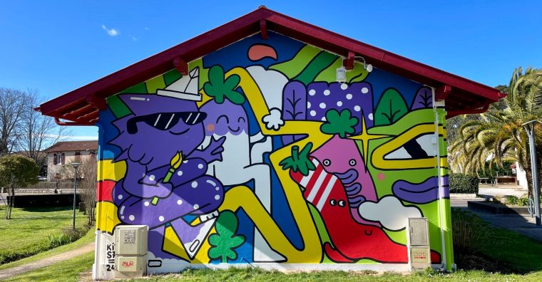 Illustration de l'article Street art – Le mur aux couleurs de Kitsa à Seignosse