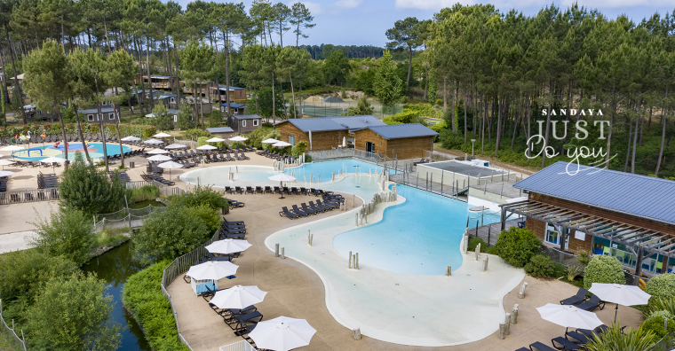 Illustration de l'article Hôtellerie de plein air – Le camping Sandaya Soustons Village primé pour son modèle 100 % piéton